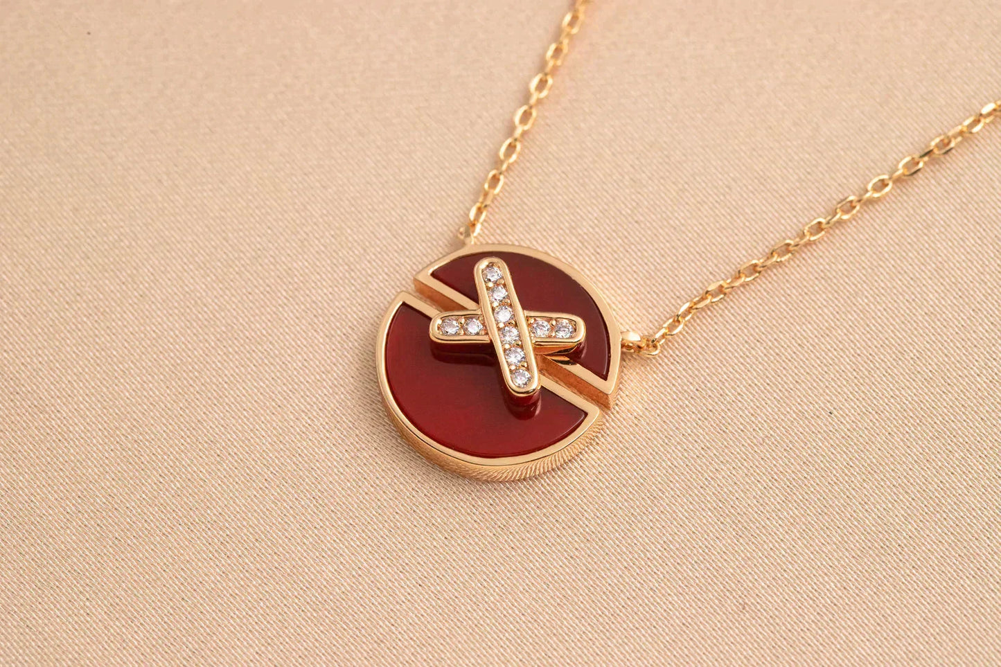 [Aetheris]JEUX DE ROSE GOLD DIAMOND NECKLACE