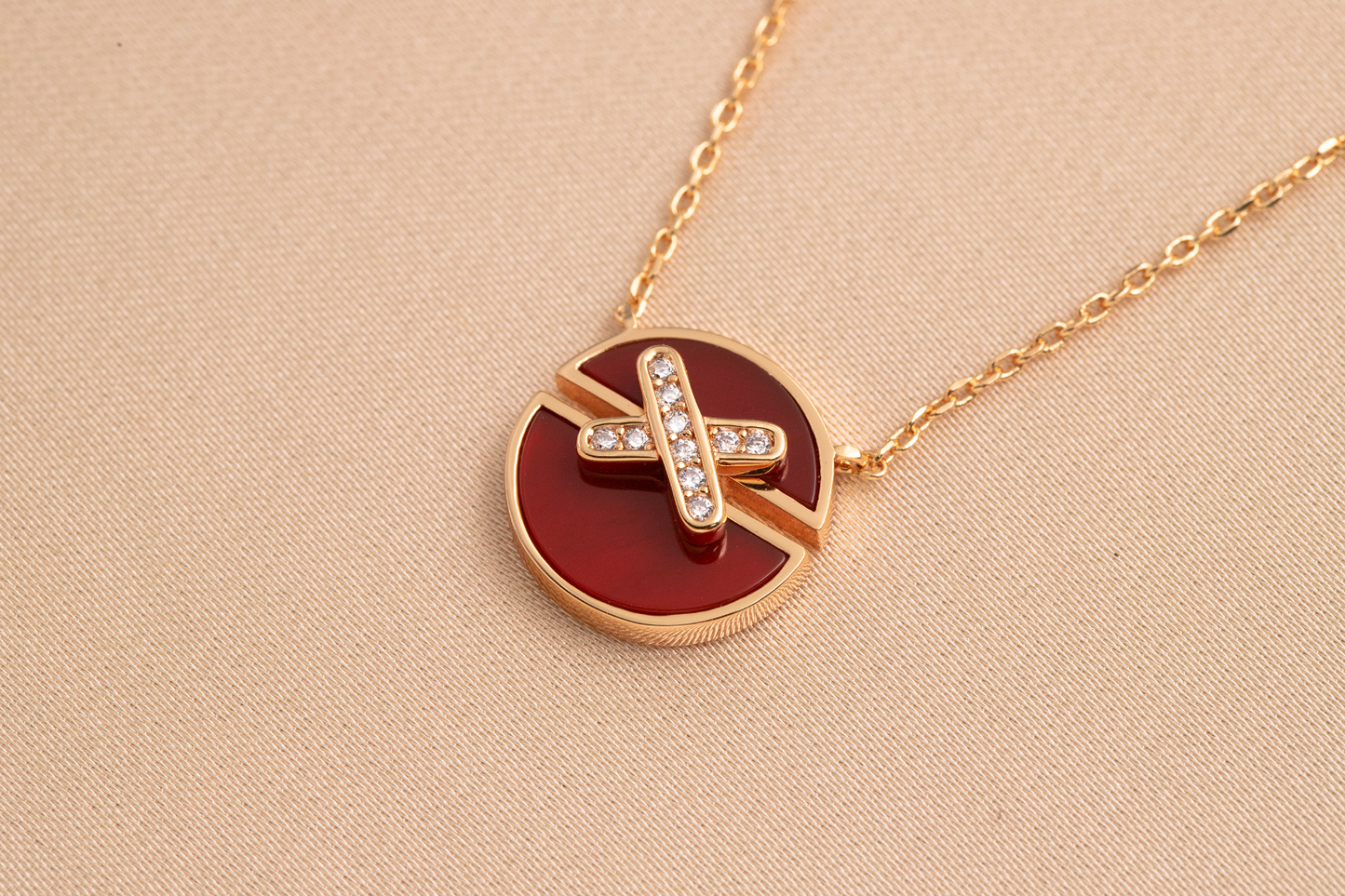 [Aetheris]JEUX DE ROSE GOLD DIAMOND NECKLACE