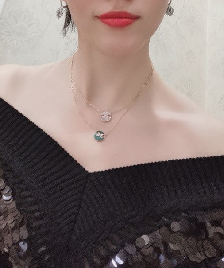 [Aetheris]JEUX DE ROSE GOLD DIAMOND NECKLACE