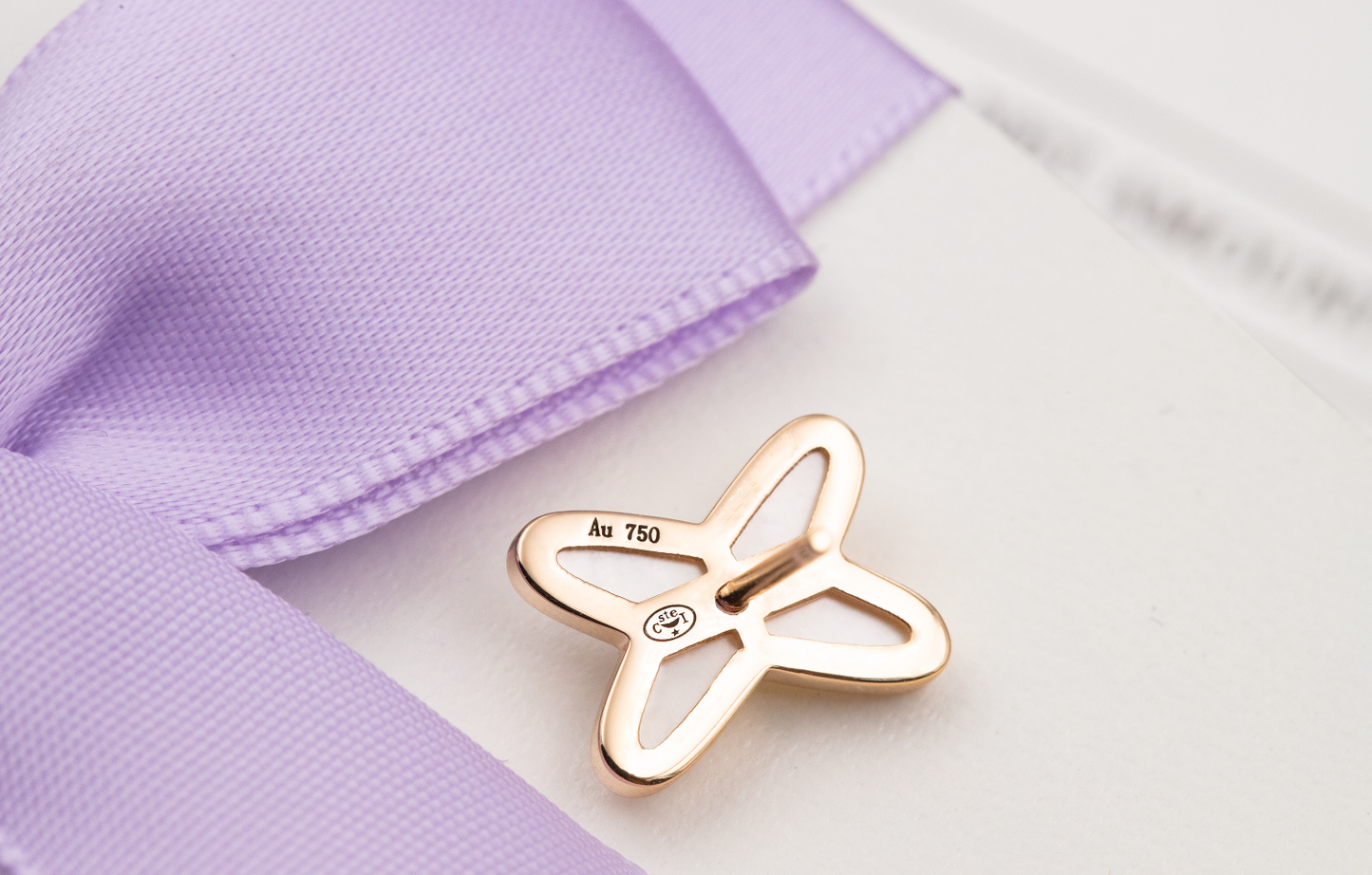 [Aetheris]JEUX DE WHITE MOP ROSE GOLD DIAMOND EARRINGS