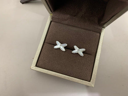 [Aetheris]JEUX DE WHITE MOP SILVER DIAMOND EARRINGS