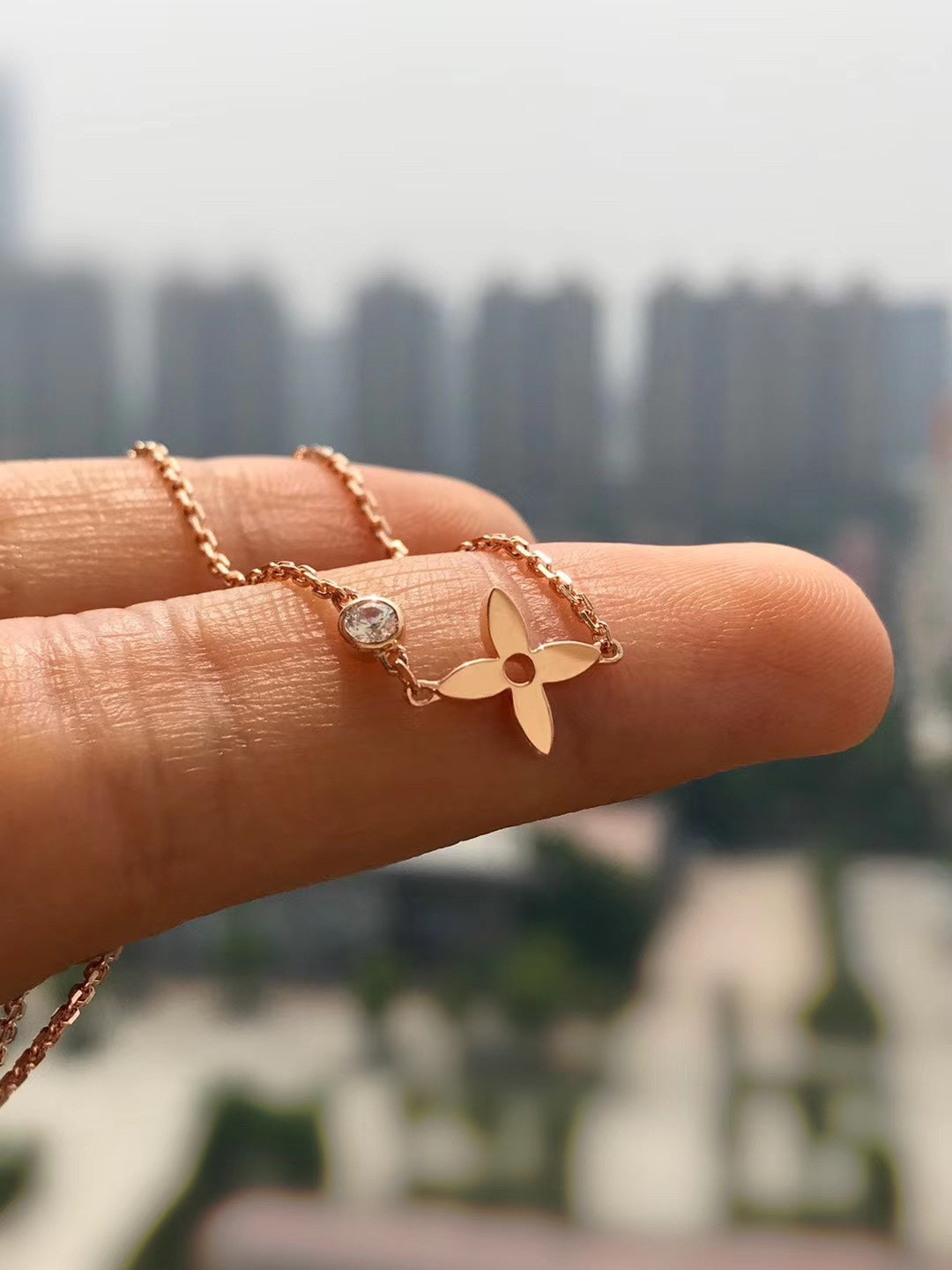 [Aetheris]BLOSSOM PENDANT ROSE GOLD AND DIAMOND