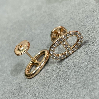 [Aetheris]HM FULL DIAMOND PIG NOSE STUD EARRINGS