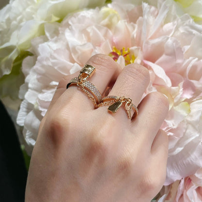 [Aetheris]HM KELLY GLÖCKCHEN DOPPELRING MIT DIAMANTEN