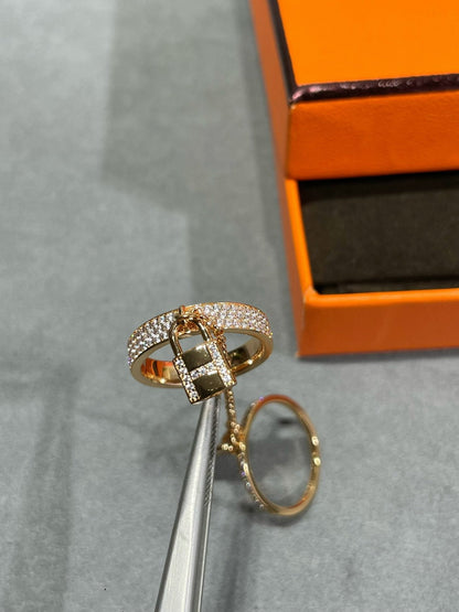 [Aetheris]HM KELLY GLÖCKCHEN DOPPELRING MIT DIAMANTEN