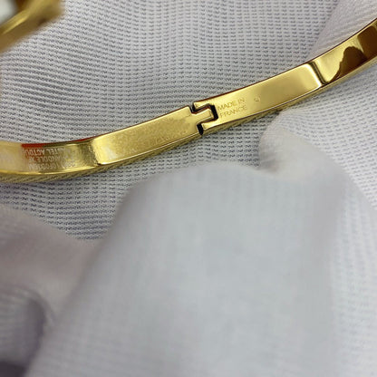 [Aetheris]CLASSIC HM CLIC WHITE 8MM ENAMEL BRACELET