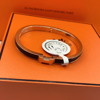[Aetheris]CLASSIC HM CLIC BLACK 8MM ENAMEL BRACELET