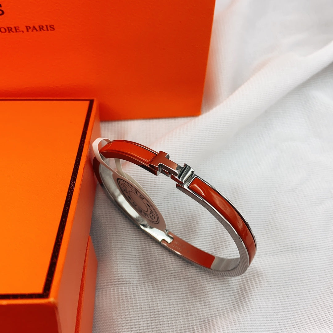 [Aetheris]CLASSIC HM CLIC RED 8MM ENAMEL BRACELET