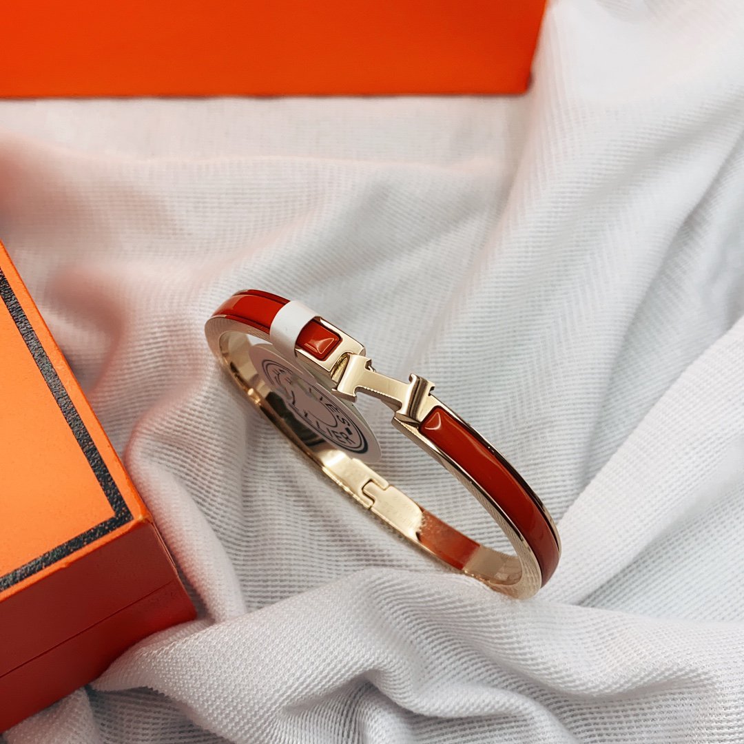 [Aetheris]CLASSIC HM CLIC RED 8MM ENAMEL BRACELET