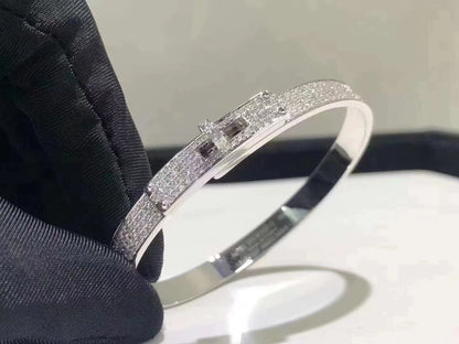 [Aetheris]HM KELLY BRACELET IN SILVER AND FULL PAVE DIAMOND