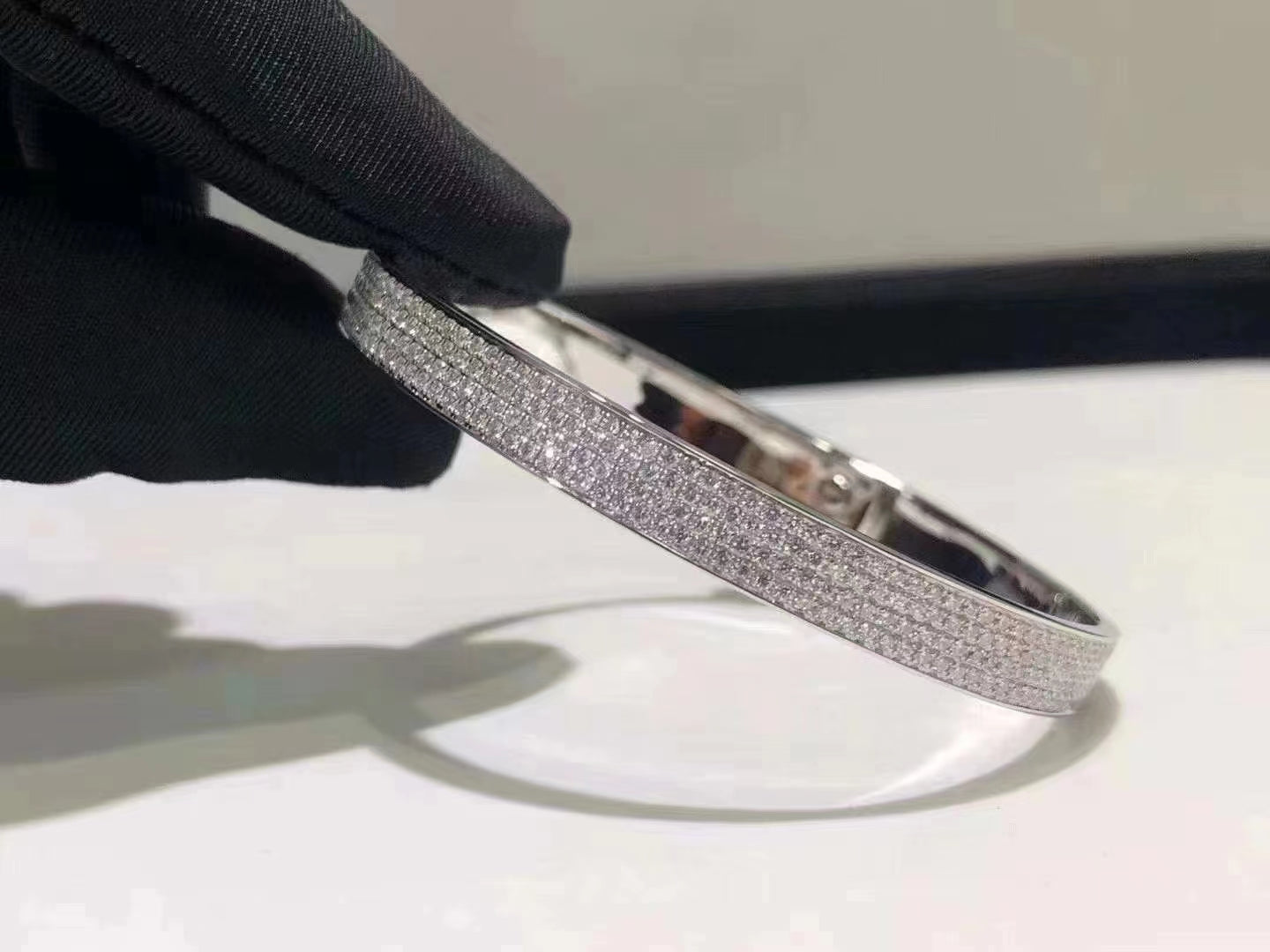 [Aetheris]HM KELLY BRACELET IN SILVER AND FULL PAVE DIAMOND