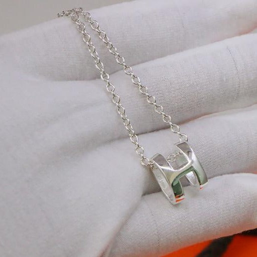 [Aetheris]HM NECKLACE H LETTER OVAL SERIES