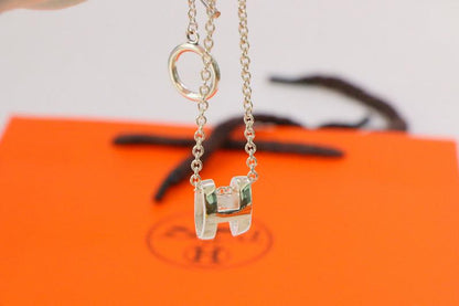 [Aetheris]HM NECKLACE H LETTER OVAL SERIES