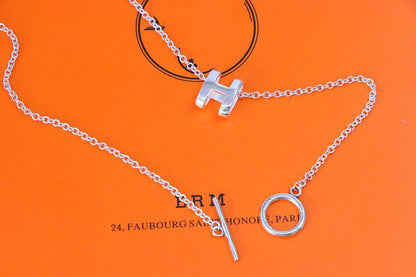 [Aetheris]HM NECKLACE H LETTER OVAL SERIES