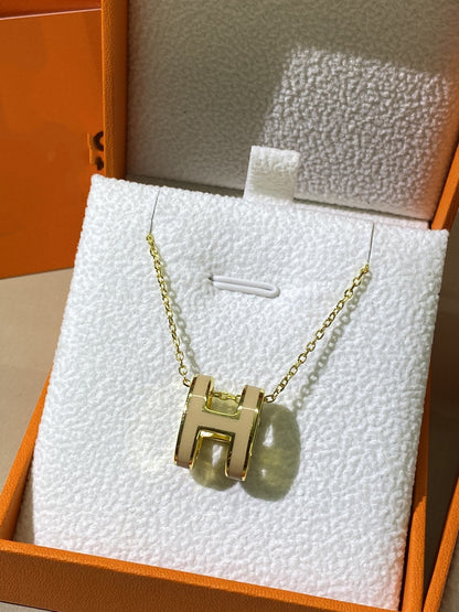 [Aetheris]HM CLIC YELLOW ENAMEL GOLD NECKLACE