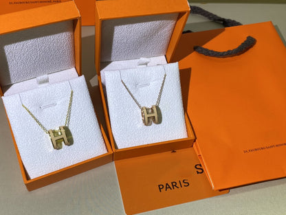 [Aetheris]HM CLIC YELLOW ENAMEL GOLD NECKLACE