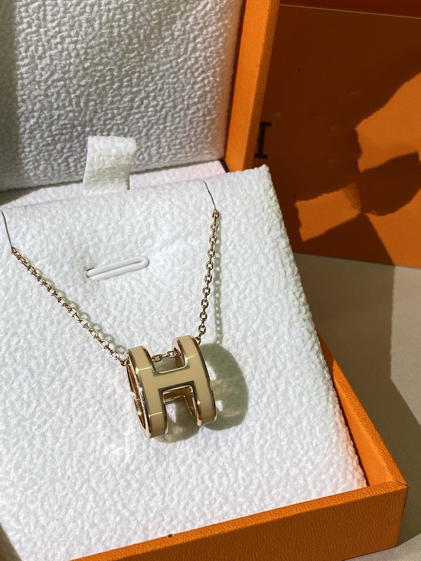 [Aetheris]HM CLIC YELLOW ENAMEL GOLD NECKLACE