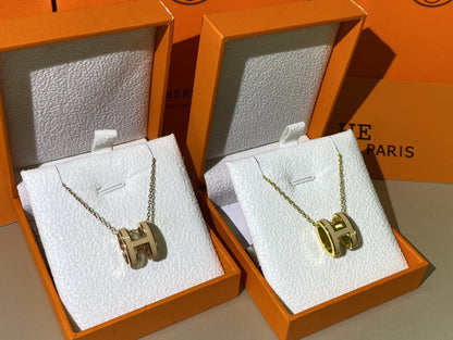 [Aetheris]HM CLIC YELLOW ENAMEL GOLD NECKLACE