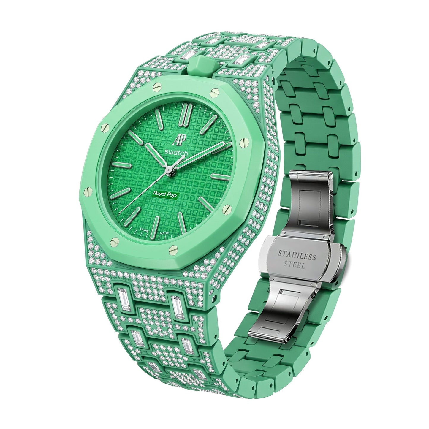 [Aetheris]Royal Oak Pop Exclusive Bioceramic Case & Bioceramic Strap Full Diamond
