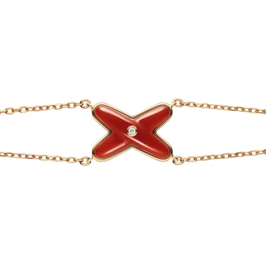 [Aetheris]JEUX BRACELET CARNELIAN ROSE GOLD 1 DIAMOND