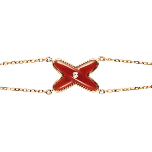 [Aetheris]JEUX BRACELET CARNELIAN ROSE GOLD 1 DIAMOND