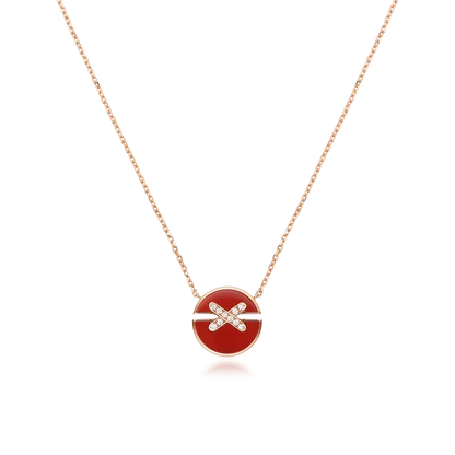[Aetheris]JEUX DE ROSE GOLD DIAMOND NECKLACE