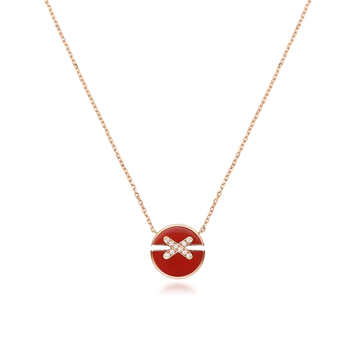 [Aetheris]JEUX DE ROSE GOLD DIAMOND NECKLACE