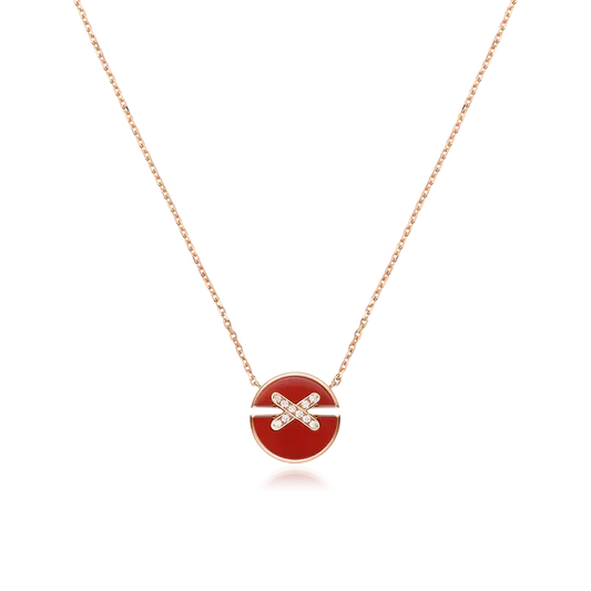 [Aetheris]JEUX DE ROSE GOLD DIAMOND NECKLACE