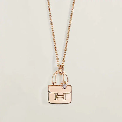[Aetheris]AMULETTE PEDANT ROSE GOLD NECKLACE