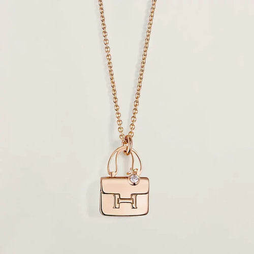 [Aetheris]AMULETTE PEDANT ROSE GOLD NECKLACE