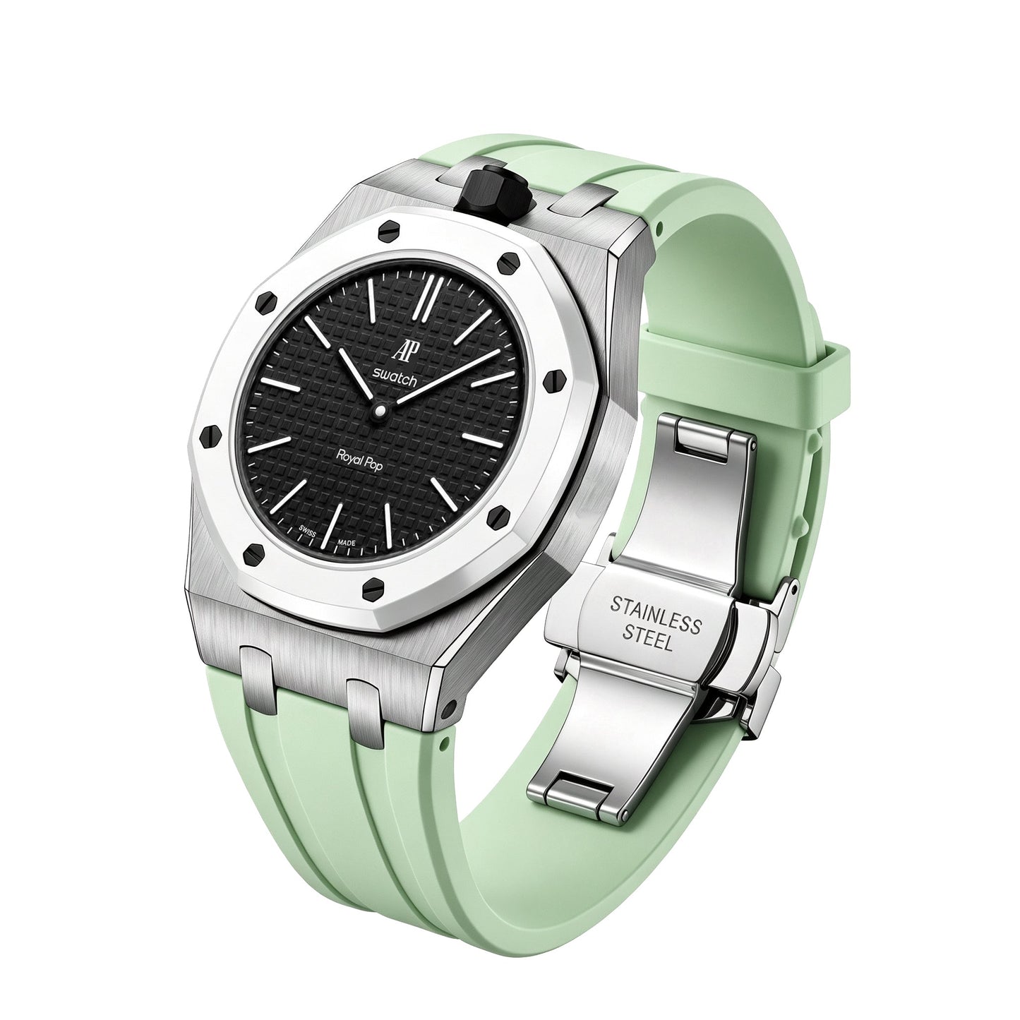 [Aetheris]Royal Oak Pop Exclusive Stahlgehäuse und Silikonarmband mit Wiege