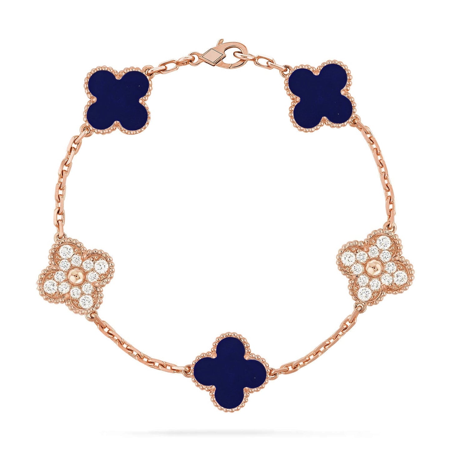 [Aetheris]LUCKY CLOVER 5-MOTIF-ARMBAND – LAPIS-LAZULI-KOLLEKTION