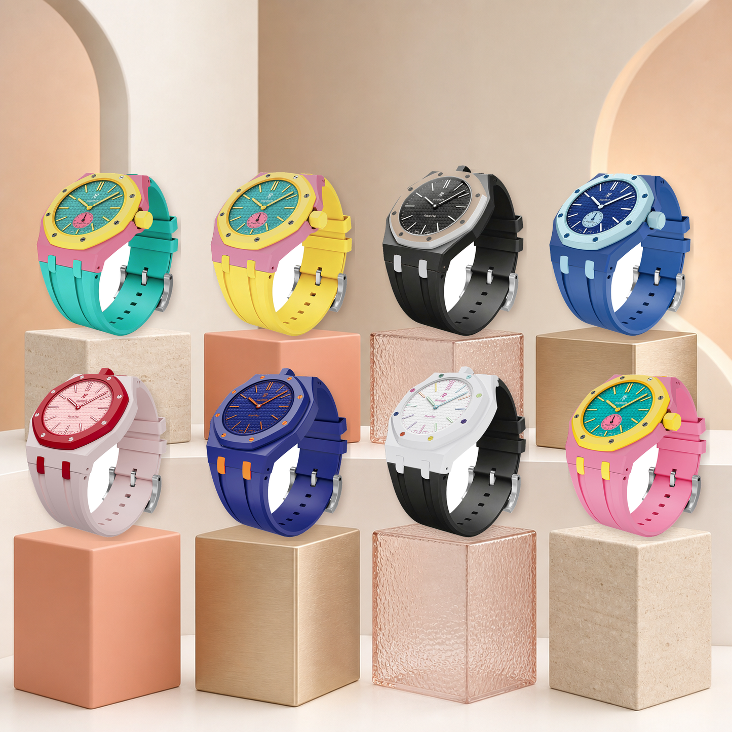 [Aetheris]Royal Oak Pop Exclusive Bioceramic Case & Silicone Strap Mix Color