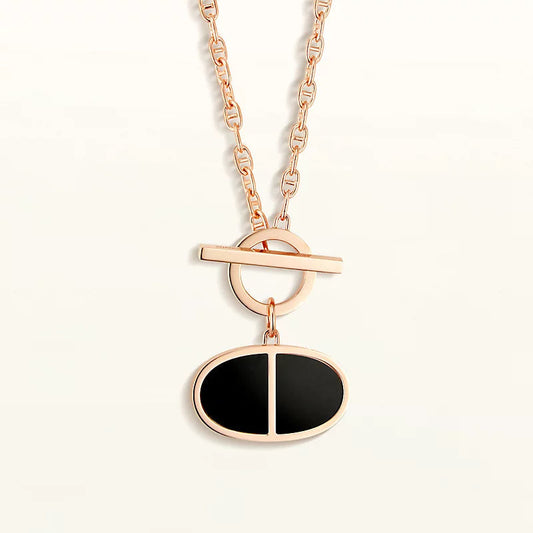 [Aetheris]CHAINE VERSO BLACK CERAMIC NECKLACE