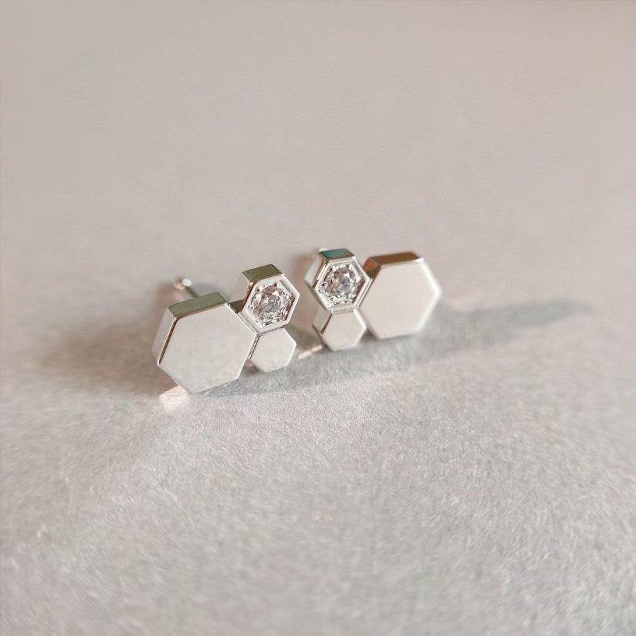 [Aetheris]BEE LOVE SILVER DIAMOND EARRINGS