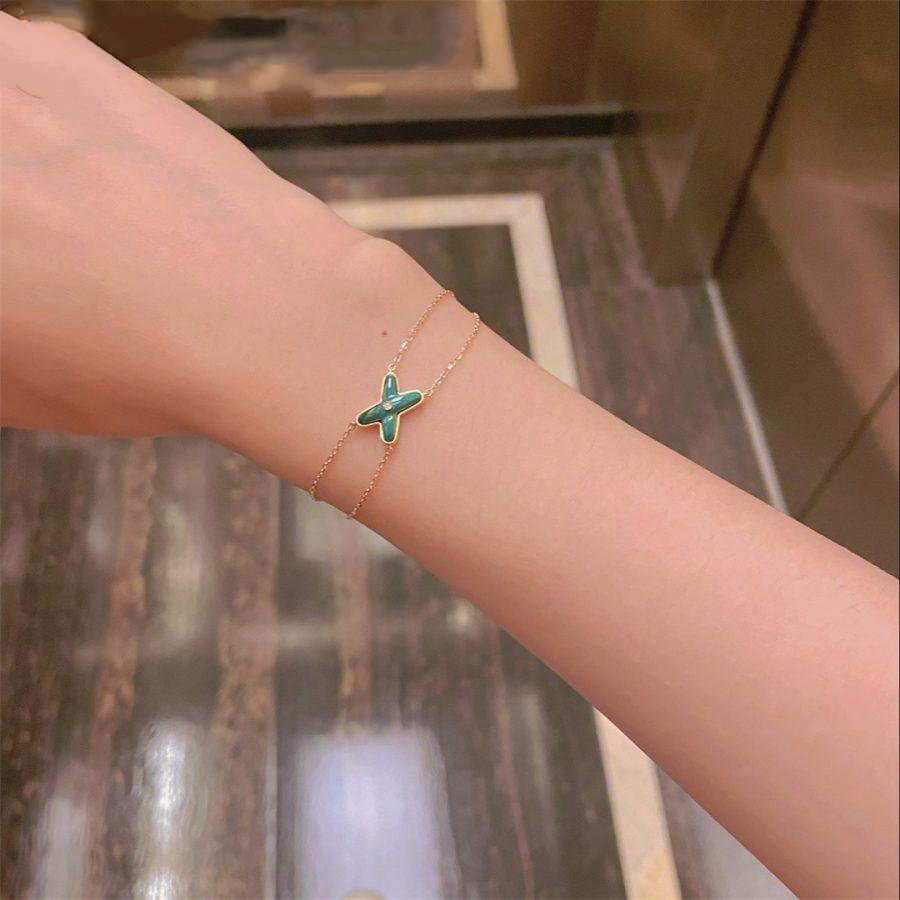 [Aetheris]JEUX BRACELET MALACHITE ROSE GOLD 1 DIAMOND