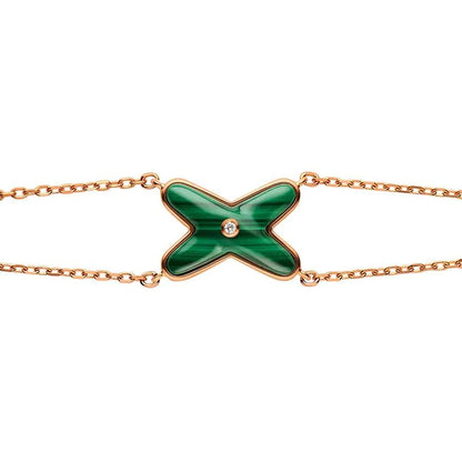 [Aetheris]JEUX BRACELET MALACHITE ROSE GOLD 1 DIAMOND