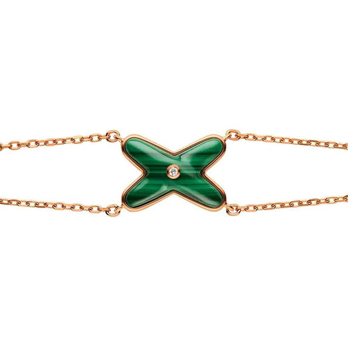 [Aetheris]JEUX BRACELET MALACHITE ROSE GOLD 1 DIAMOND