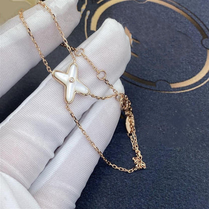 [Aetheris]JEUX BRACELET WHITE MOP ROSE GOLD 1 DIAMOND