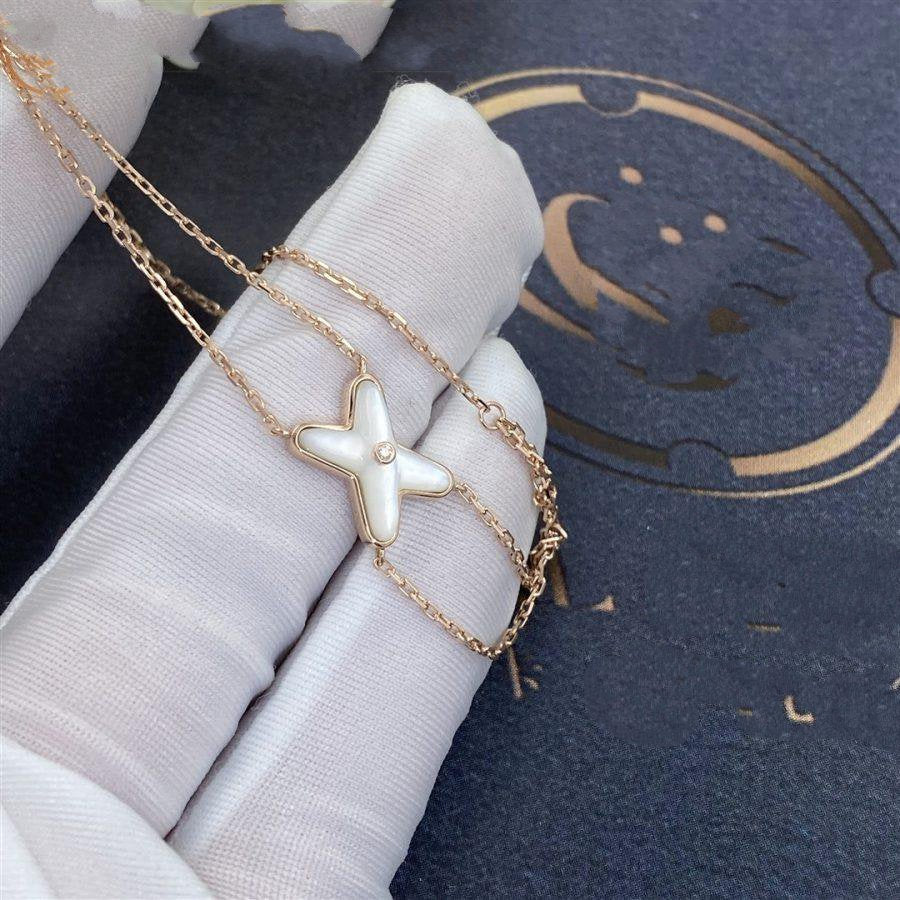 [Aetheris]JEUX BRACELET WHITE MOP ROSE GOLD 1 DIAMOND