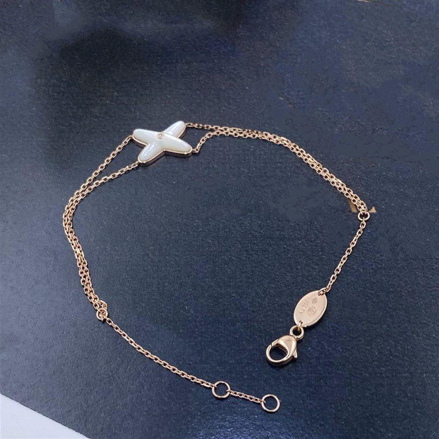 [Aetheris]JEUX BRACELET WHITE MOP ROSE GOLD 1 DIAMOND