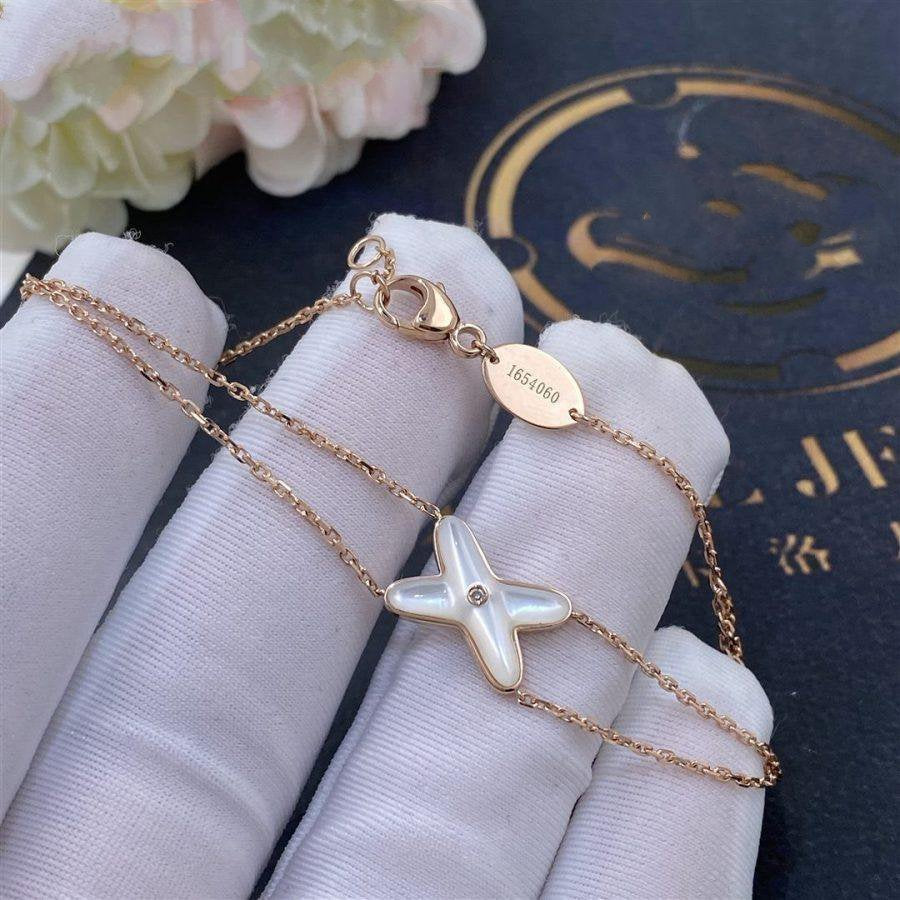 [Aetheris]JEUX BRACELET WHITE MOP ROSE GOLD 1 DIAMOND
