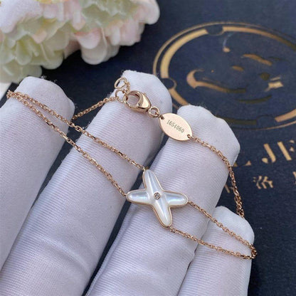 [Aetheris]JEUX BRACELET WHITE MOP ROSE GOLD 1 DIAMOND