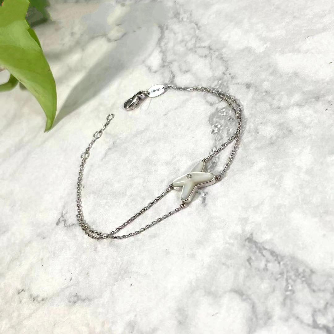 [Aetheris]JEUX BRACELET WHITE MOP SILVER 1 DIAMOND