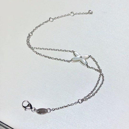 [Aetheris]JEUX BRACELET WHITE MOP SILVER 1 DIAMOND