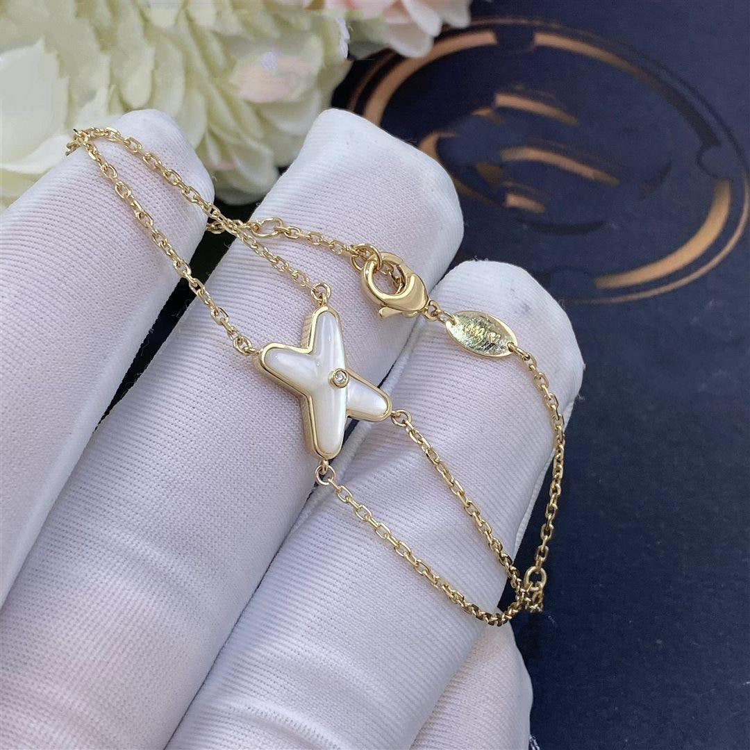 [Aetheris]JEUX BRACELET WHITE MOP GOLD 1 DIAMOND