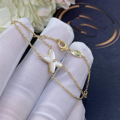 [Aetheris]JEUX BRACELET WHITE MOP GOLD 1 DIAMOND