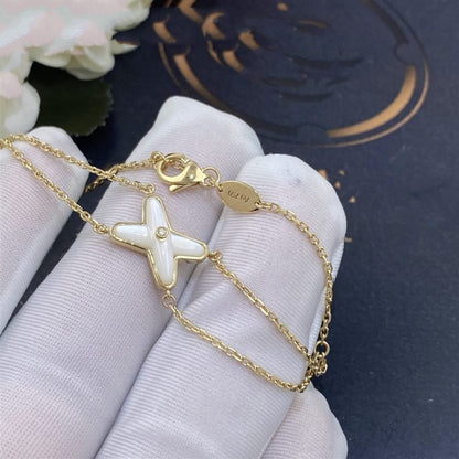 [Aetheris]JEUX BRACELET WHITE MOP GOLD 1 DIAMOND