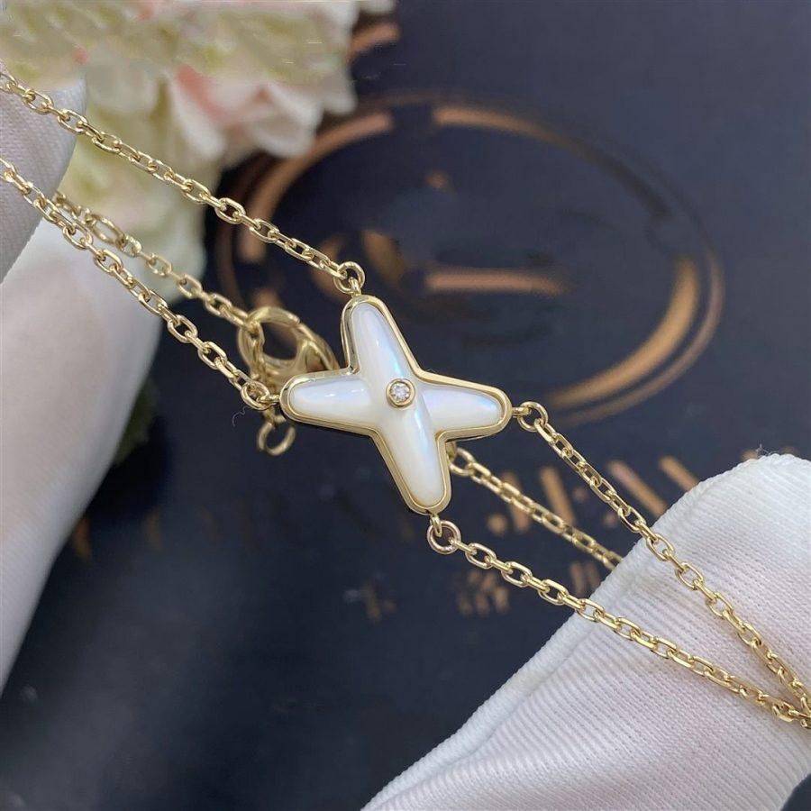 [Aetheris]JEUX BRACELET WHITE MOP GOLD 1 DIAMOND