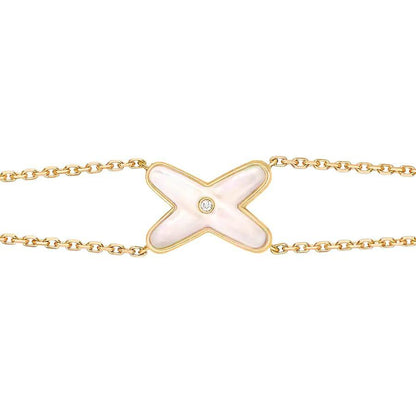 [Aetheris]JEUX BRACELET WHITE MOP GOLD 1 DIAMOND